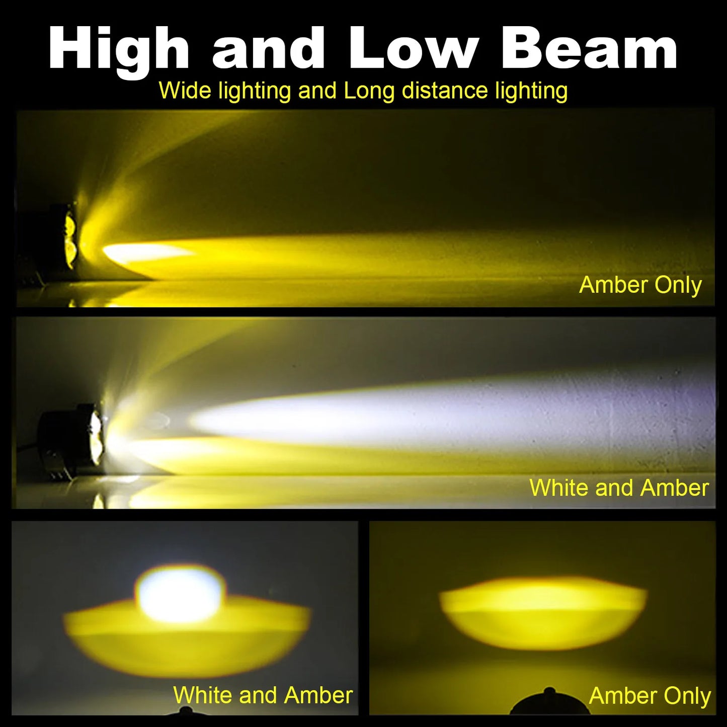 Z20 LED White Amber  Work Fog Driving Lights Bar