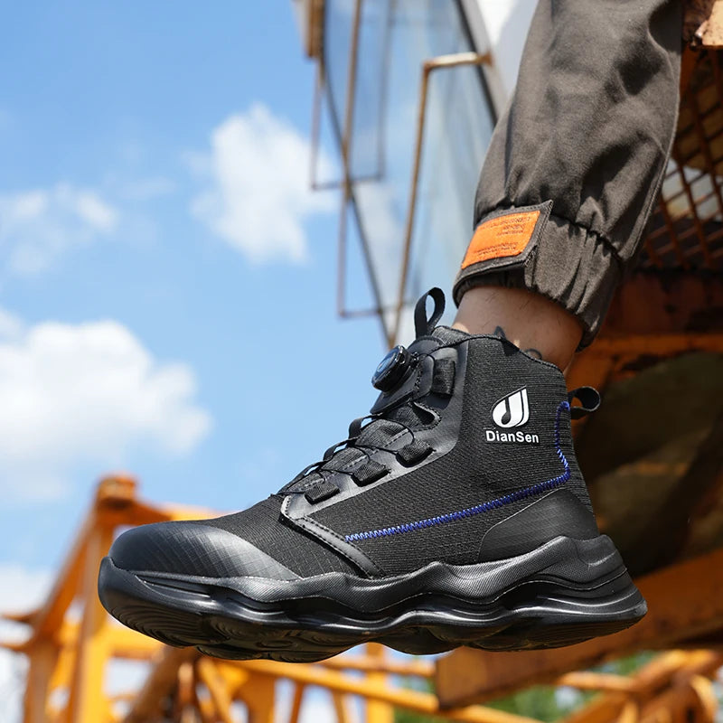 Men Steel Toe Safety High Top Sneakers