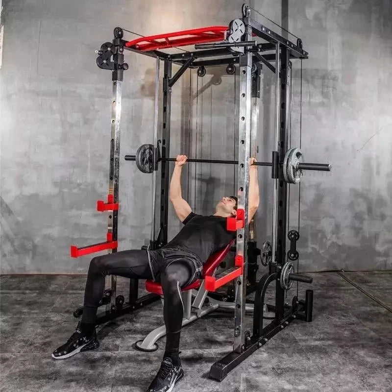 Multifunctional Gym Fitness Equipment, Smith Machine, Functional Trainer, Full Set