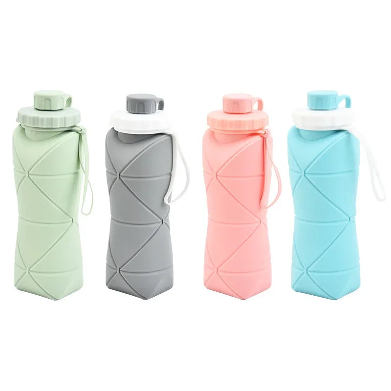 600ML Silicone Folding Water Bottle