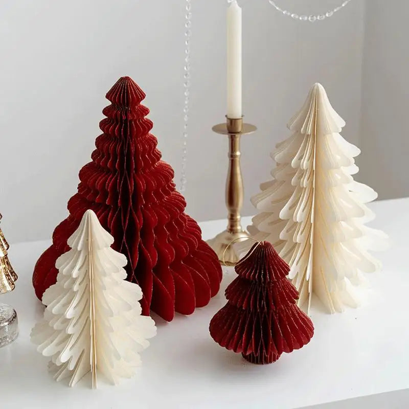 2pcs Paper Christmas Tree Table Decoration