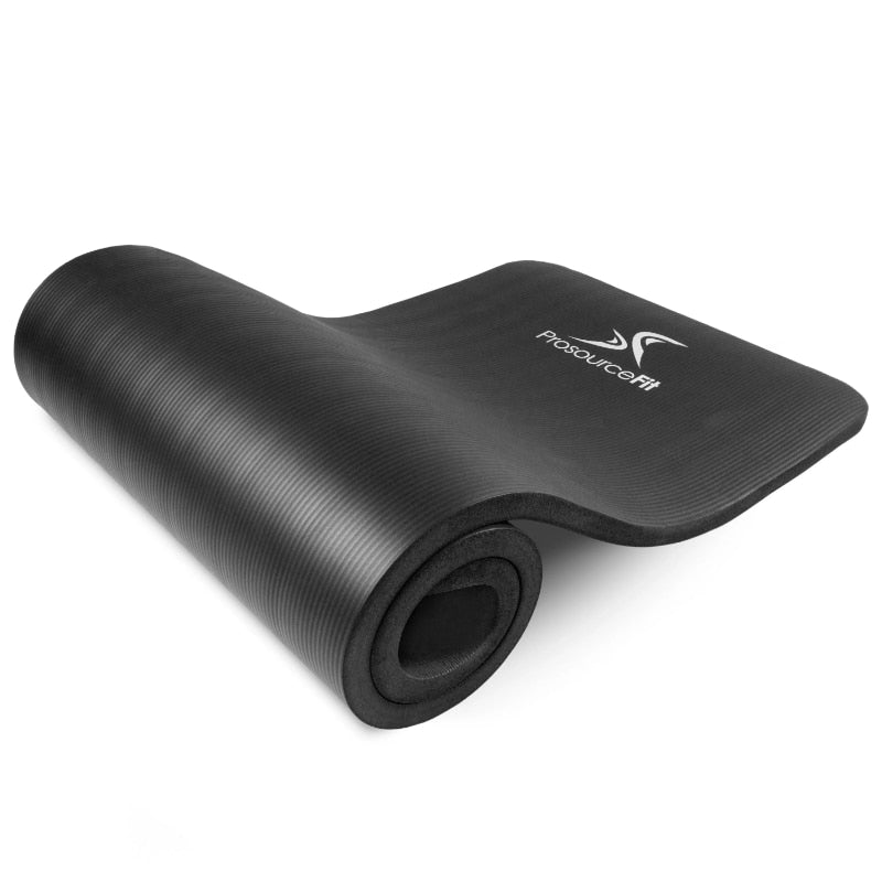 Extra Thick Yoga and Pilates Mat  1-in, Black - peterkaczconnect