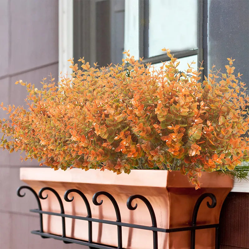 Artificial Fall Flowers Outdoor Plastic Shrub Plant Decoration