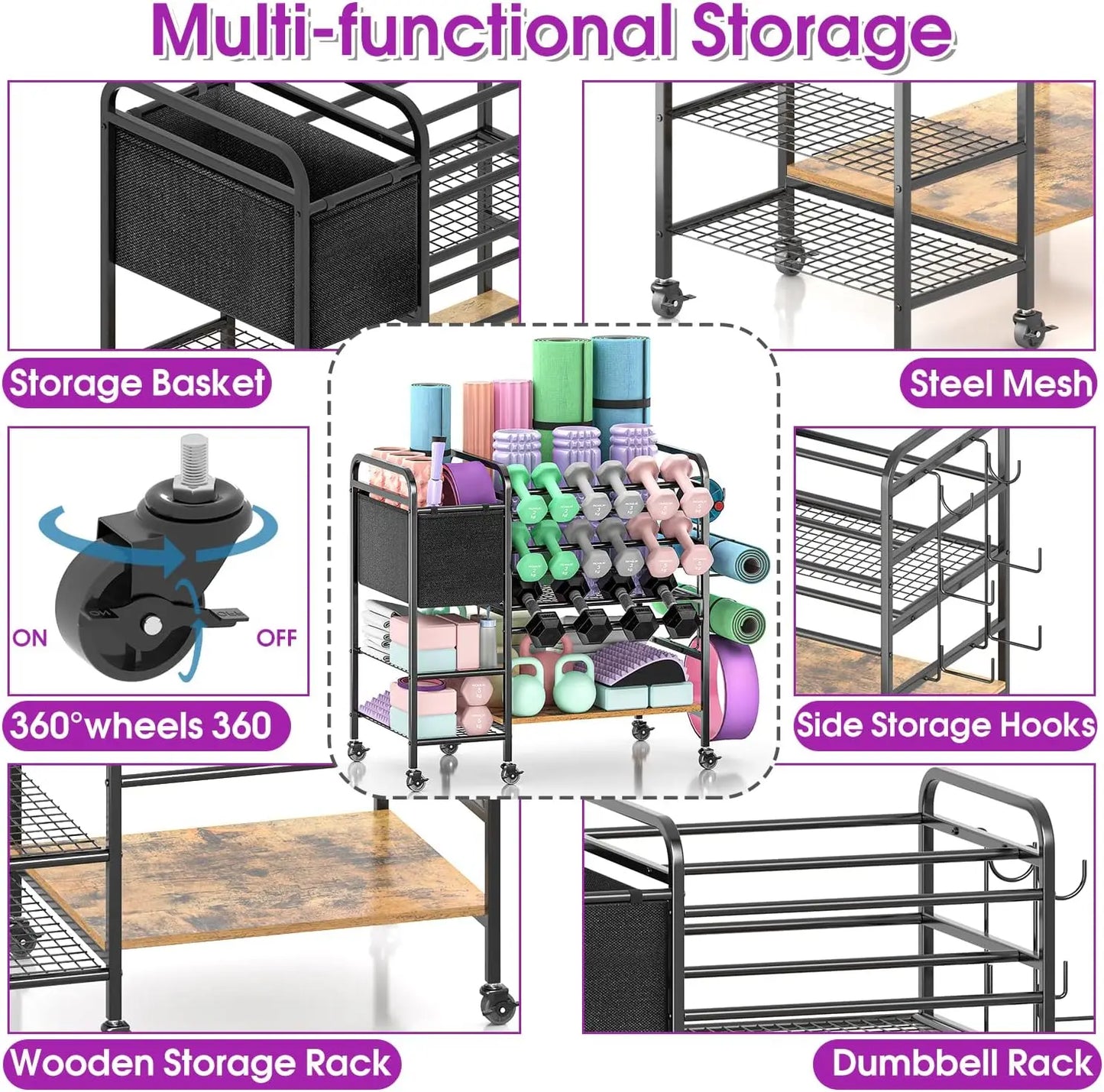 Large Capacity Weight Rack for Dumbbells