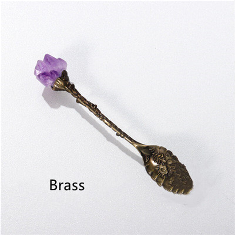 Amethyst Geode Teaspoon For Cup Mug Bowl - peterkaczconnect