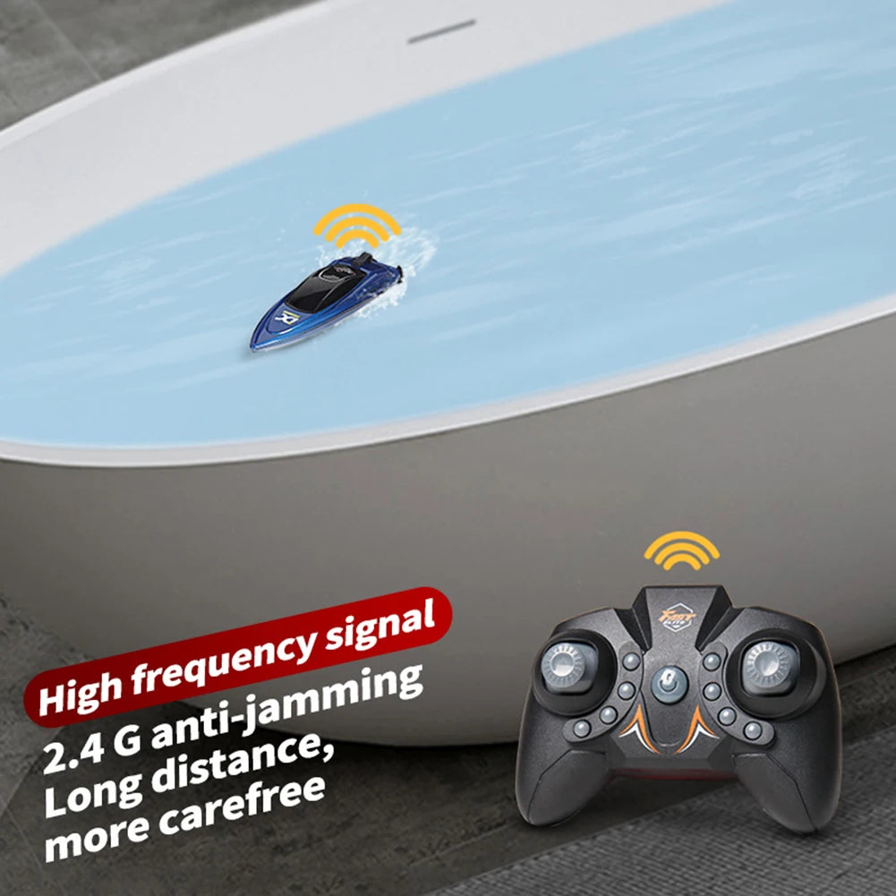 RC Speed Boat Remote Controlled High Speed LED Lamp Waterproof for Kids