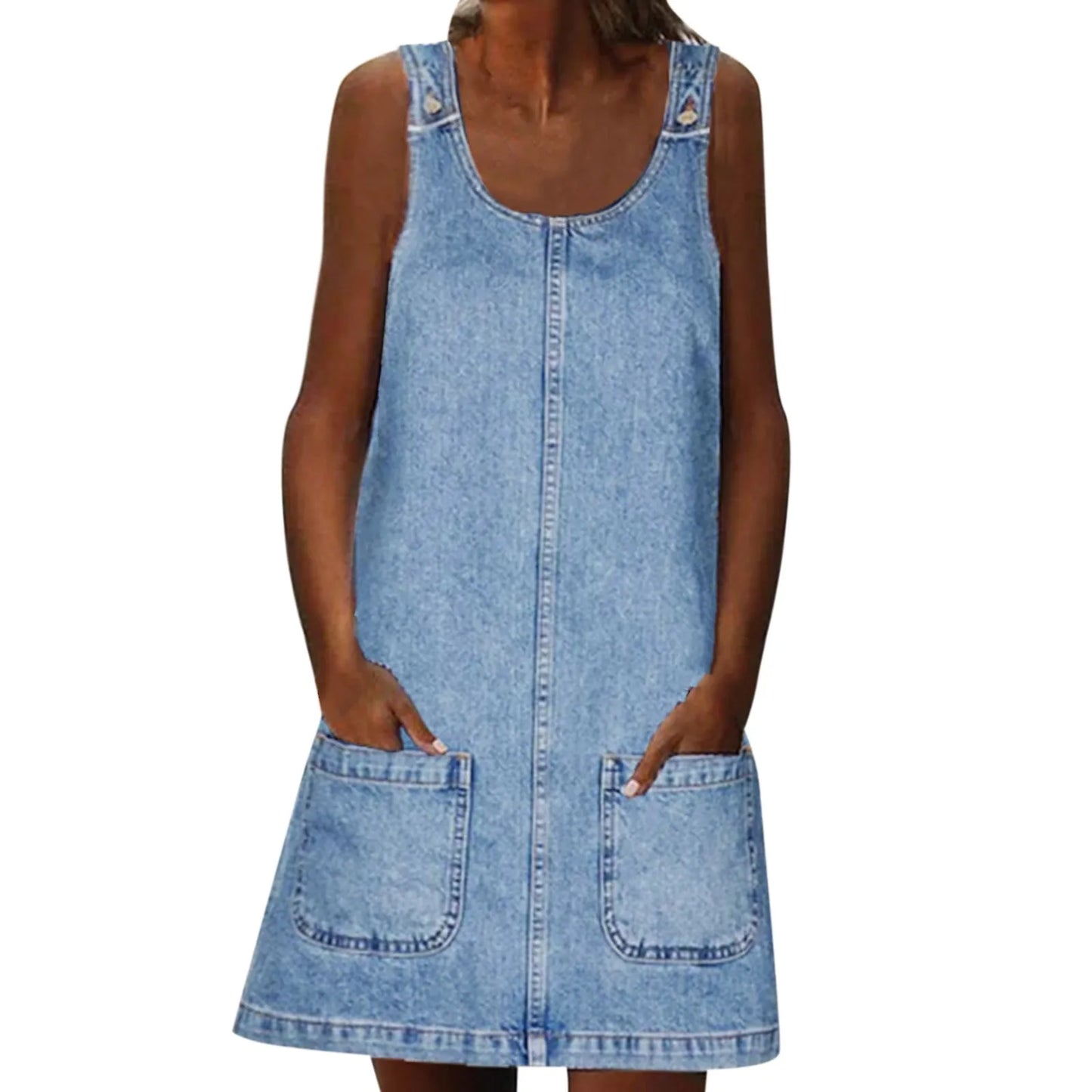 Popular Denim Skirt Sexy Cool Widened Strap Dress