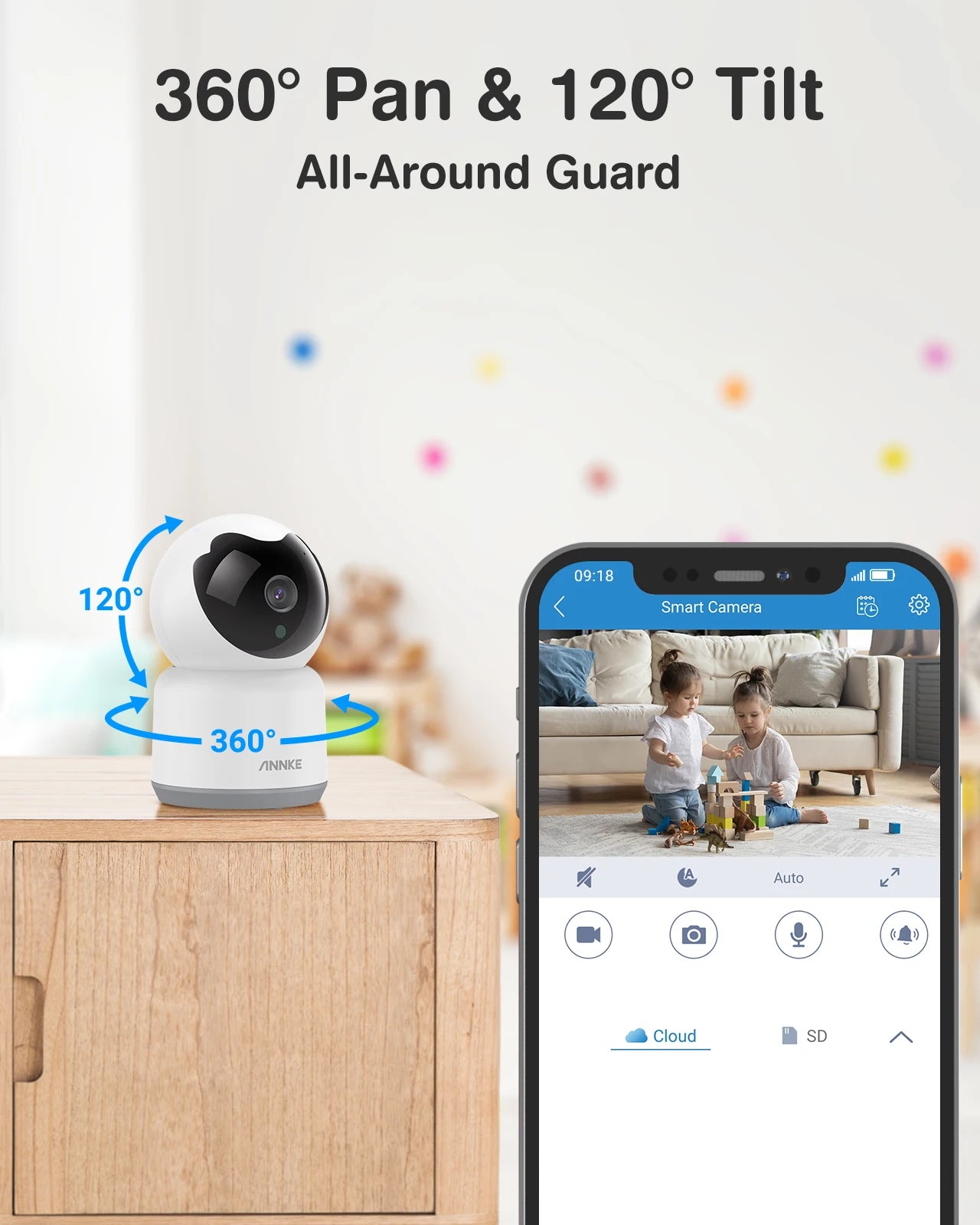 Wifi IP Camera Indoor AI Human Detect Wireless Camera