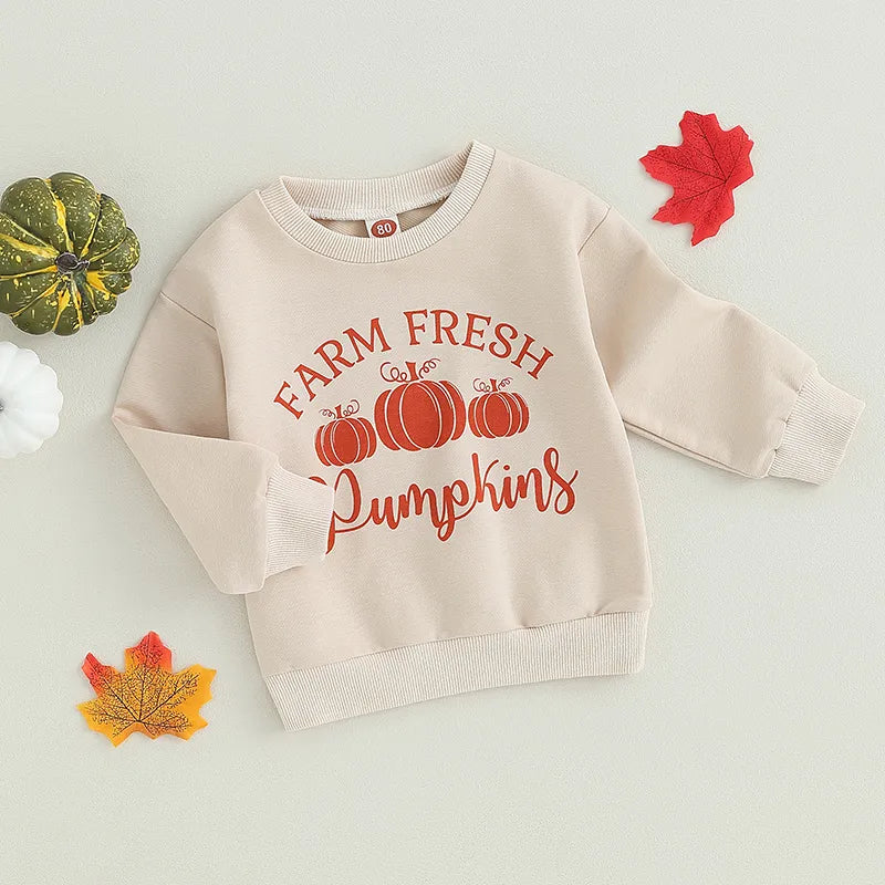 0-5Years Kids Boy Girl Sweatshirt Pumpkin Print Halloween