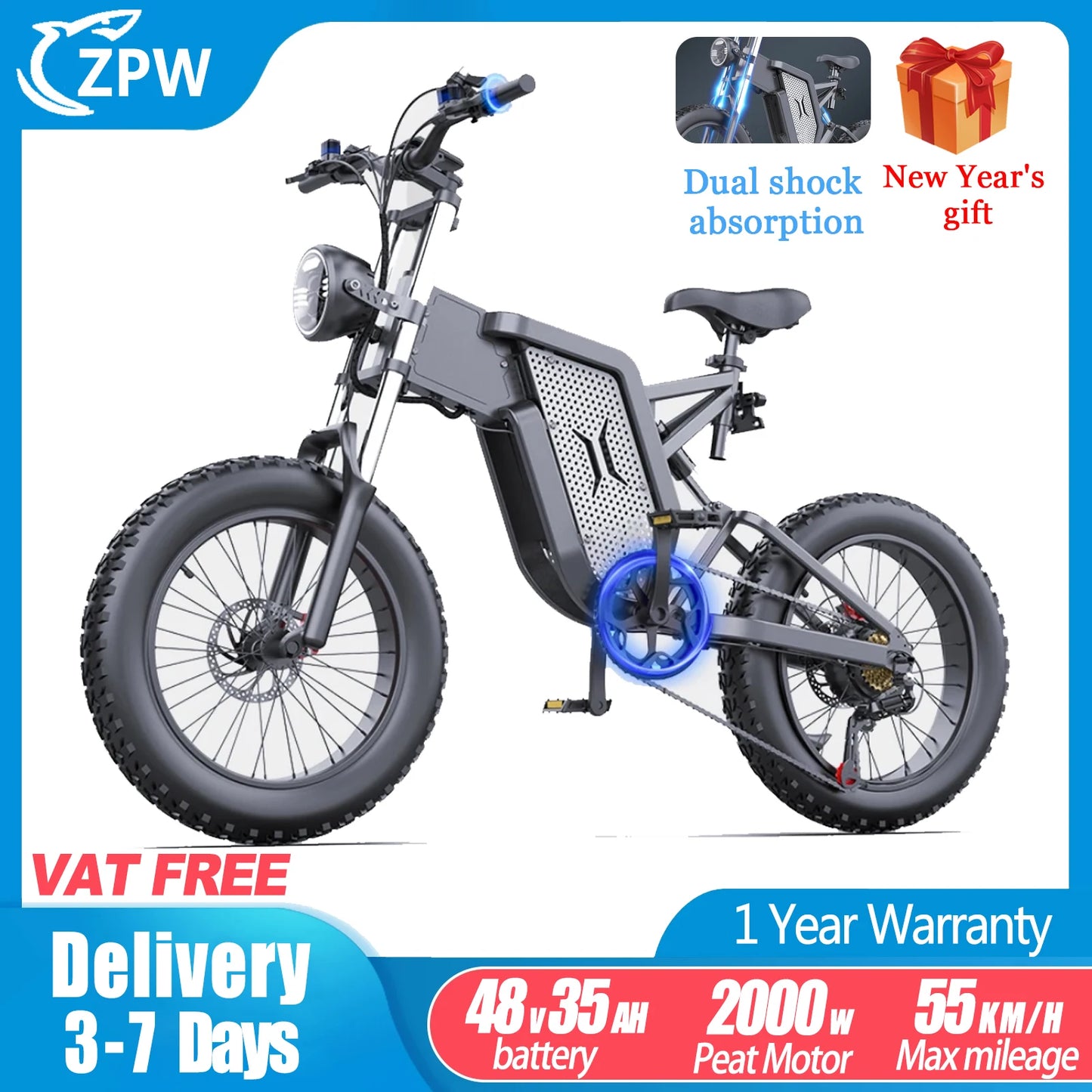 Hydraulic brake 48V Adult Electric bike 20 inch Fat Tires