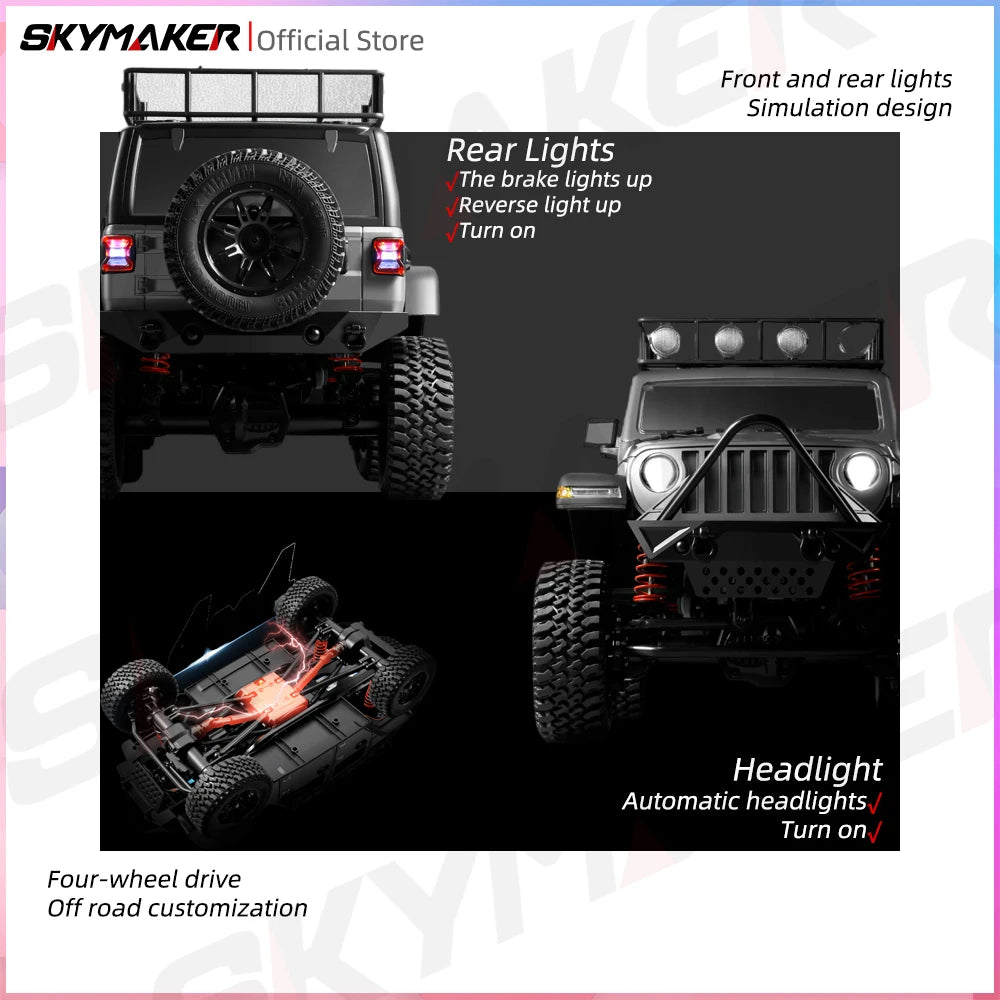 RC Car 4WD Jeep Model  Remote Control Climbing RC Truck