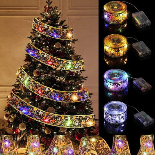 LED Christmas Ribbon Fairy Light Decoration