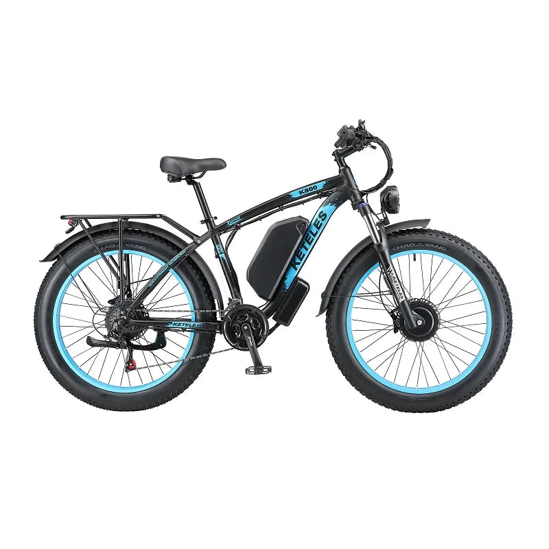 Dual Motor, Two Wheel Drive Battery, Off-Road Fat Tire, E-Bike