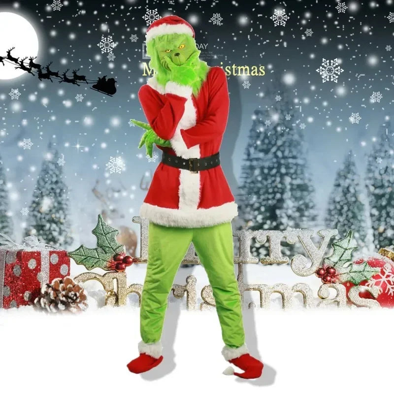 Party Costume Christmas Grinch Mask Headgear Christmas Costume