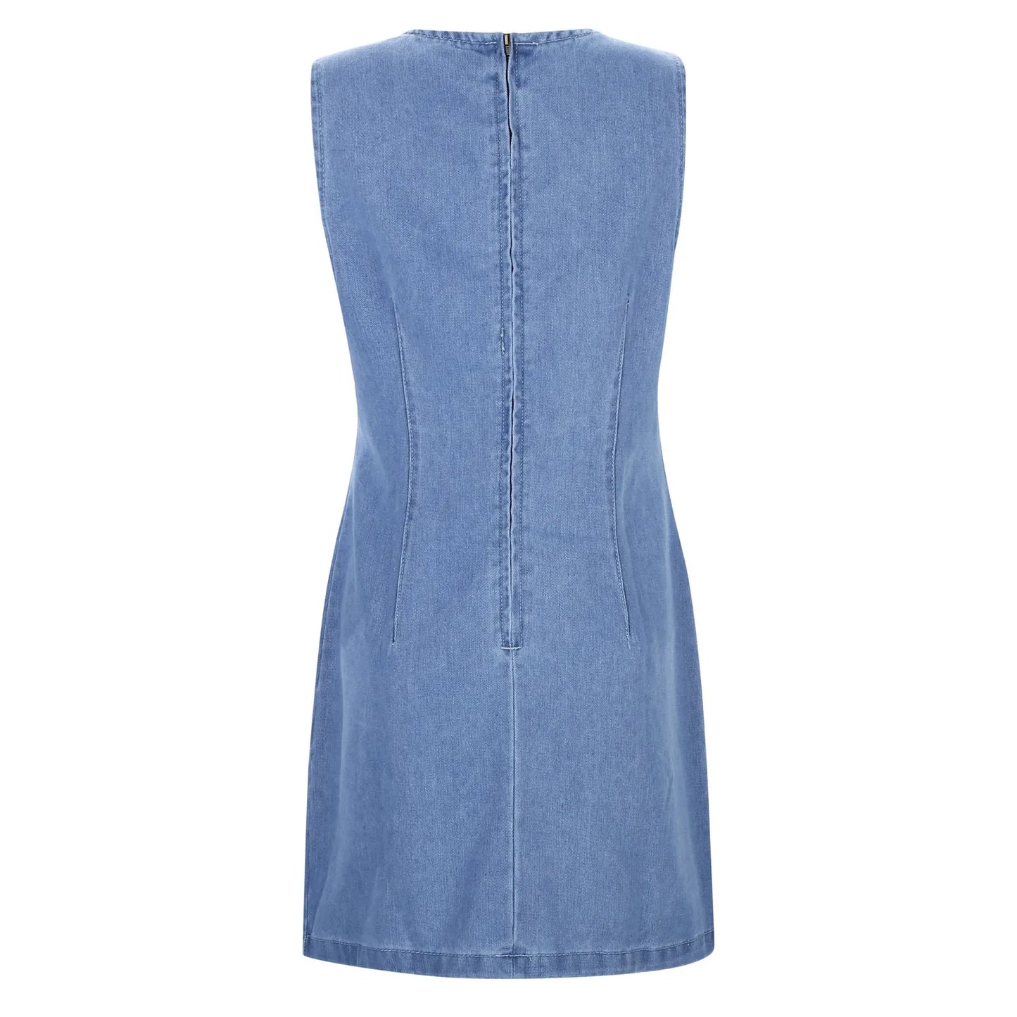 Elegant Woman Dress  Buttocks Wrapped Fashion High Waisted Mid Length Denim Dress