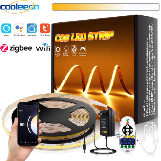 LED Strip Light Kit 5mm 10mm Color Temperature Dimmable Supports Alexa Google Alice Room Decor