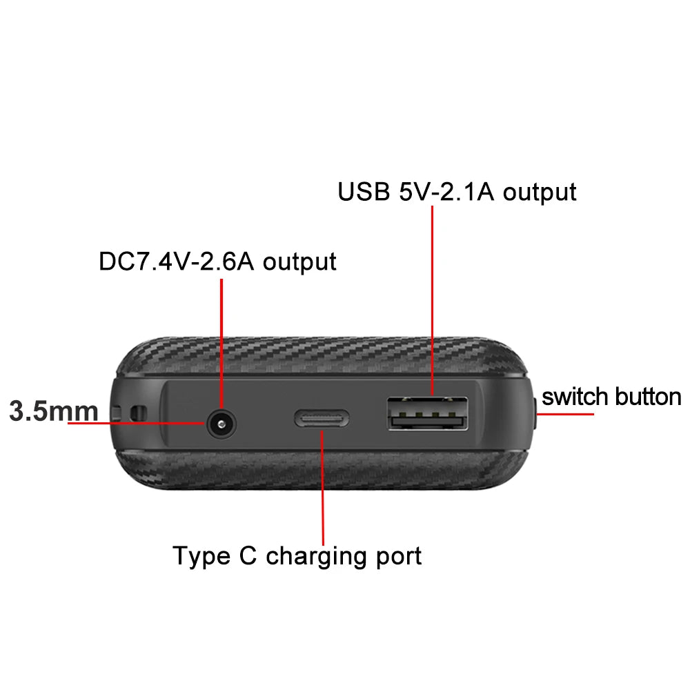 Power Bank 20000mAh Portable Charger External Battery Pack for Heating Vest mobile phone