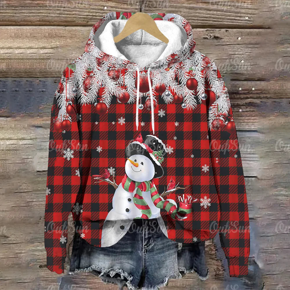 Christmas Women's Hooded Sweatshirt Christmas Printed