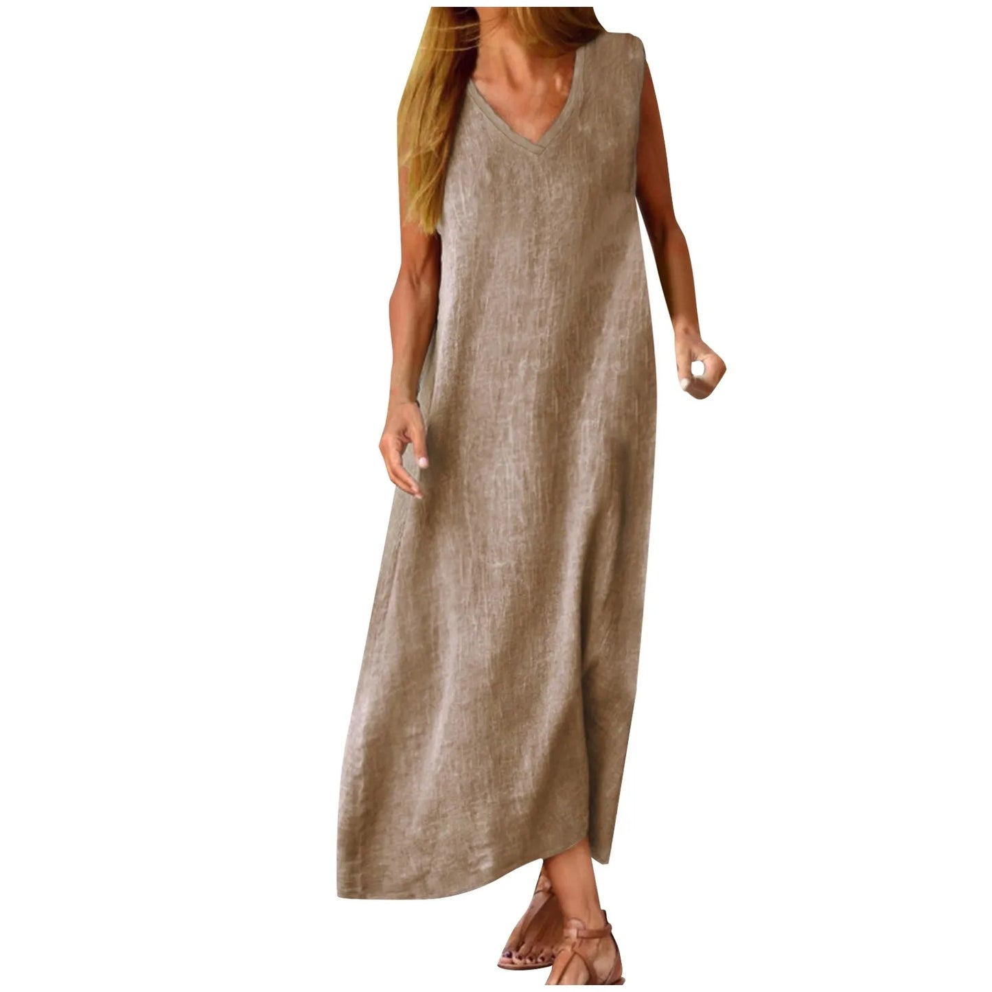 Women'S Sleeveless Summer Long Dress