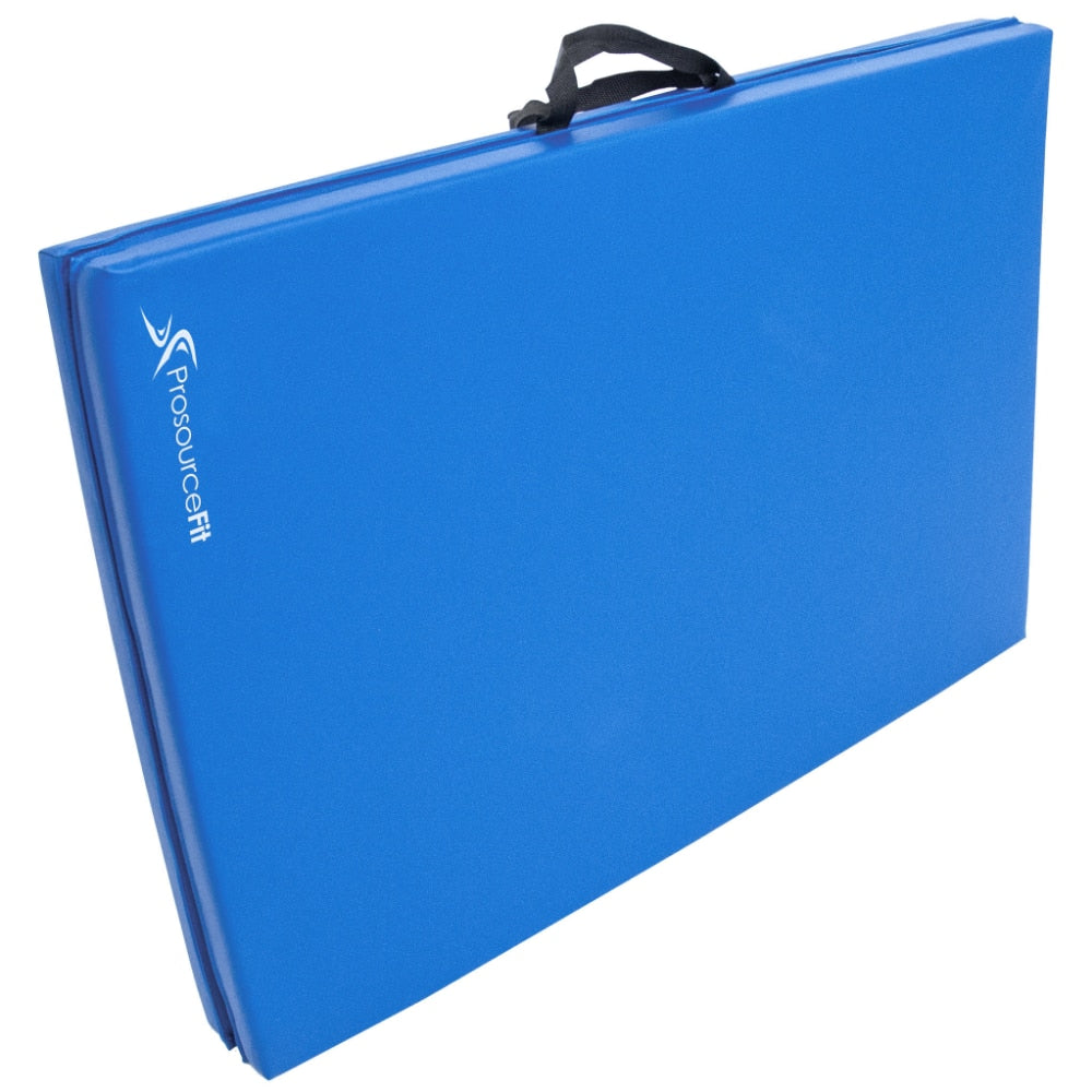 Bi-Fold Folding Exercise Mat 6 x 2, Blue  yoga mat - peterkaczconnect