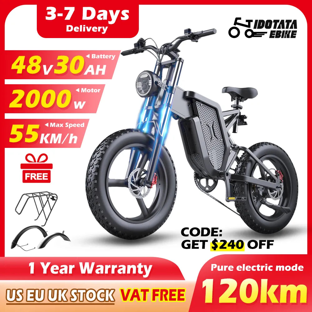 Electric Bike  Shock Absorption Mountaineering Off-road