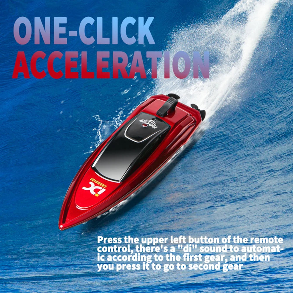 RC Speed Boat Remote Controlled High Speed LED Lamp Waterproof for Kids