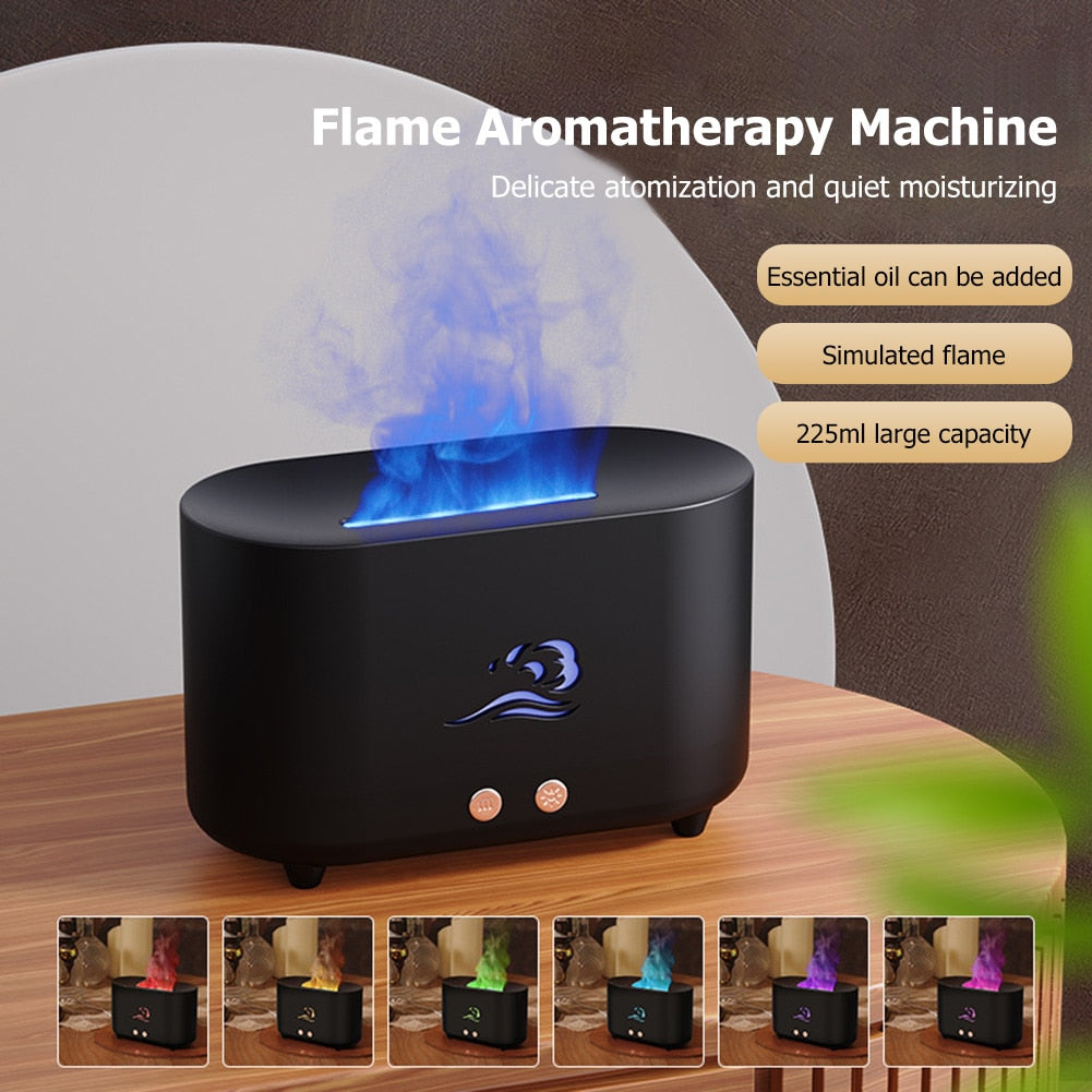 Flame Air Humidifier 250ml Ultrasonic Essential Oil Diffuser - peterkaczconnect