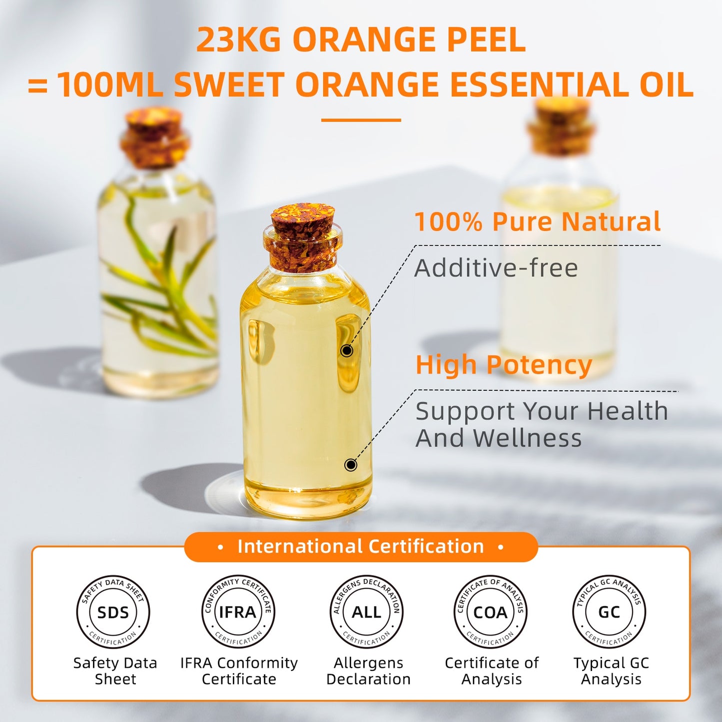 100ML Sweet Orange Essential Oils, Used for Diffuser - peterkaczconnect