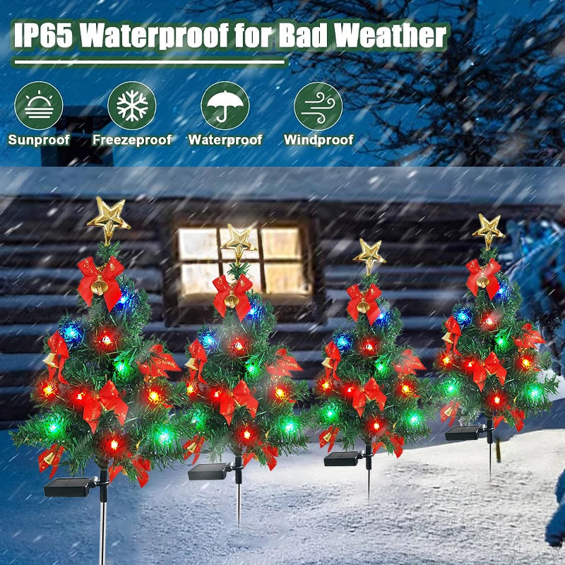 Waterproof Outdoor Christmas Decorations Solar Christmas Tree