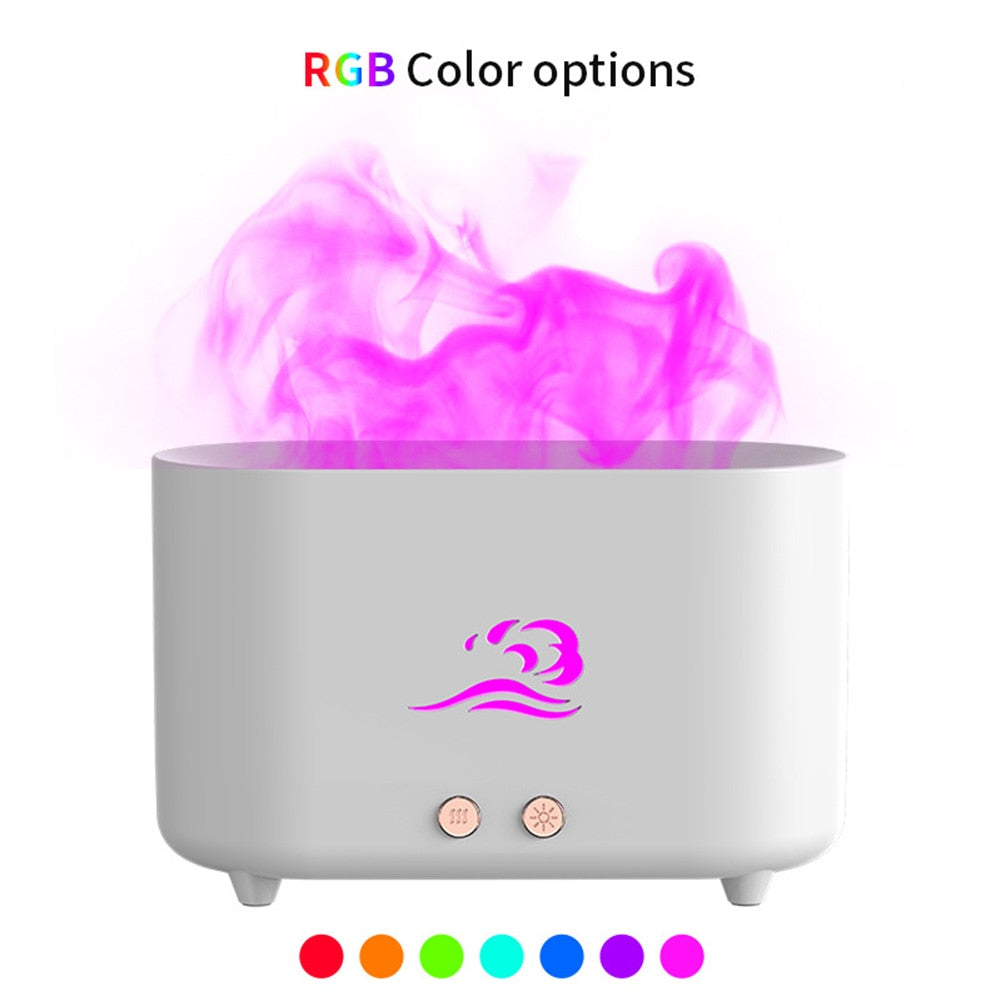 Flame Air Humidifier 250ml Ultrasonic Essential Oil Diffuser - peterkaczconnect