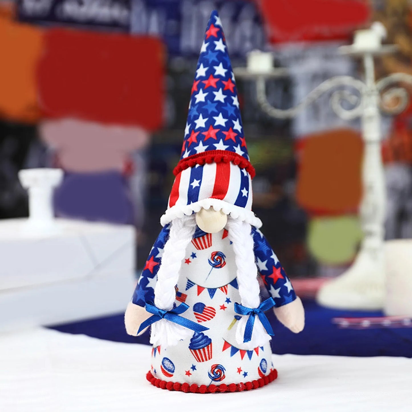 American Independence Day Pygmy Doll Decoration Creativity American Flag Sparkly Ornament