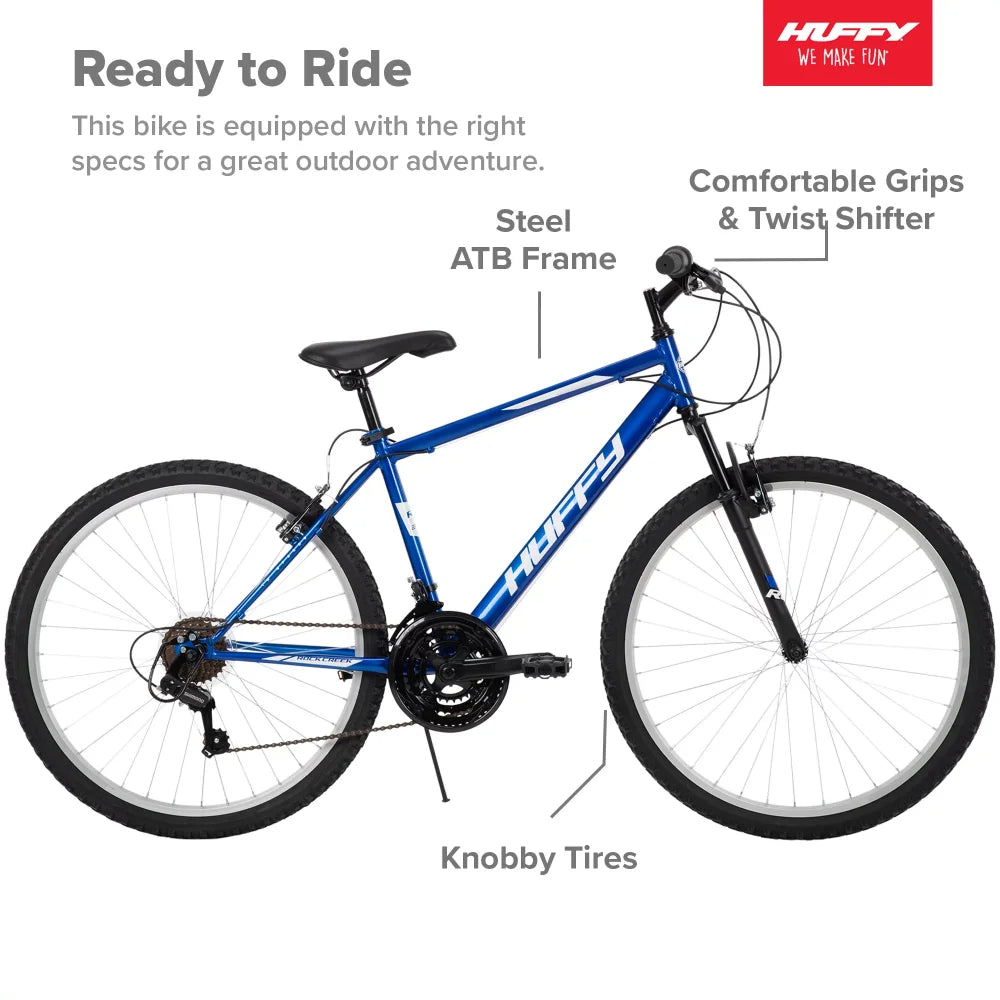 Huffy 26-inch Rock Creek Men's Mountain Bike, Blue