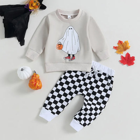 0-3Years Toddler Boy Girl 2Pcs Halloween Outfits Pants Set