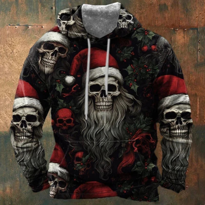 Christmas Hoodies For Men Santa Claus Mens Oversized Hoodie