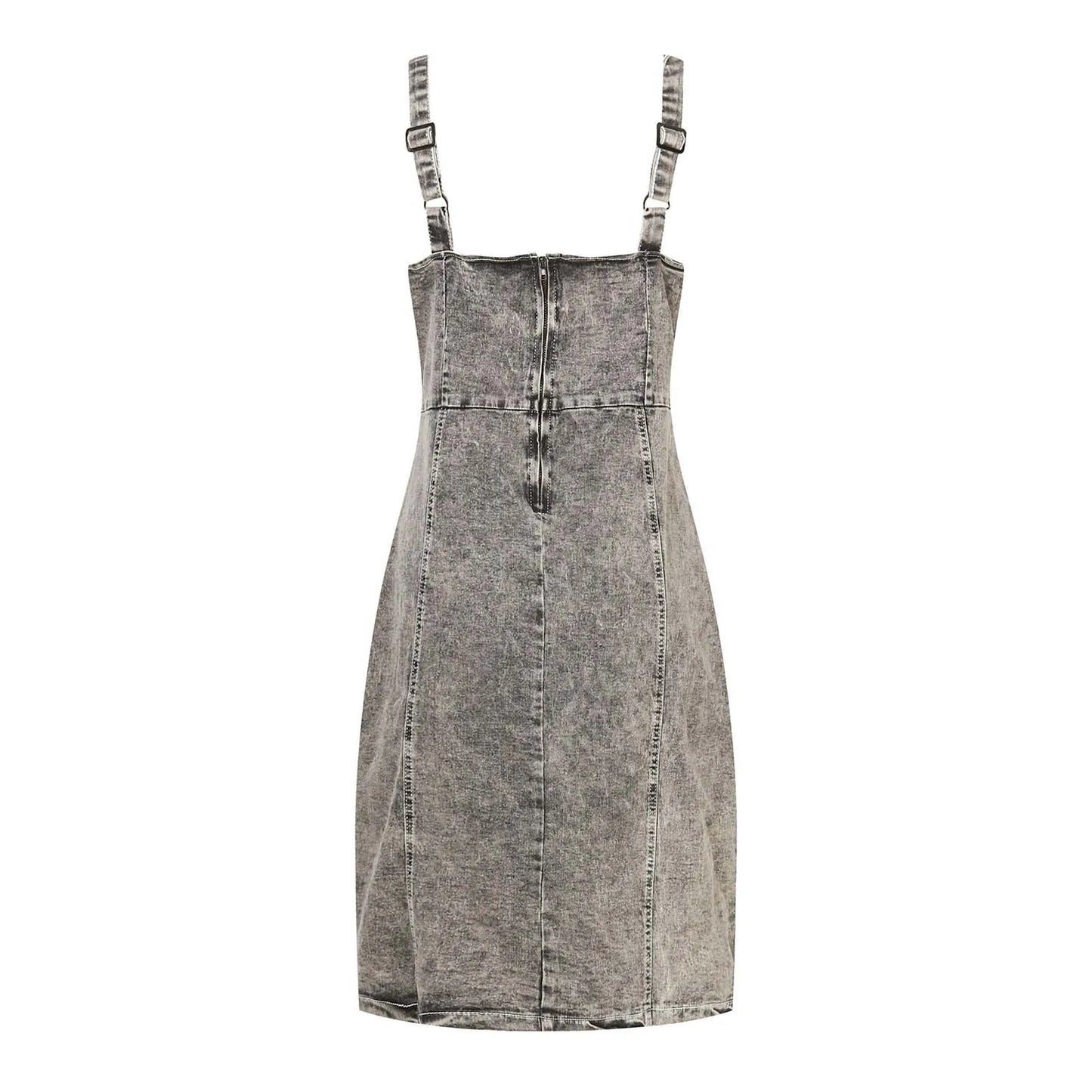 Fashionable Sleeveless Denim Dress