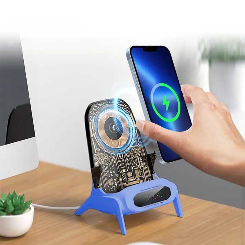 Charging Station 3 In 1 Wireless Charger Magnetic Wireless Charger With Speaker Function Phone