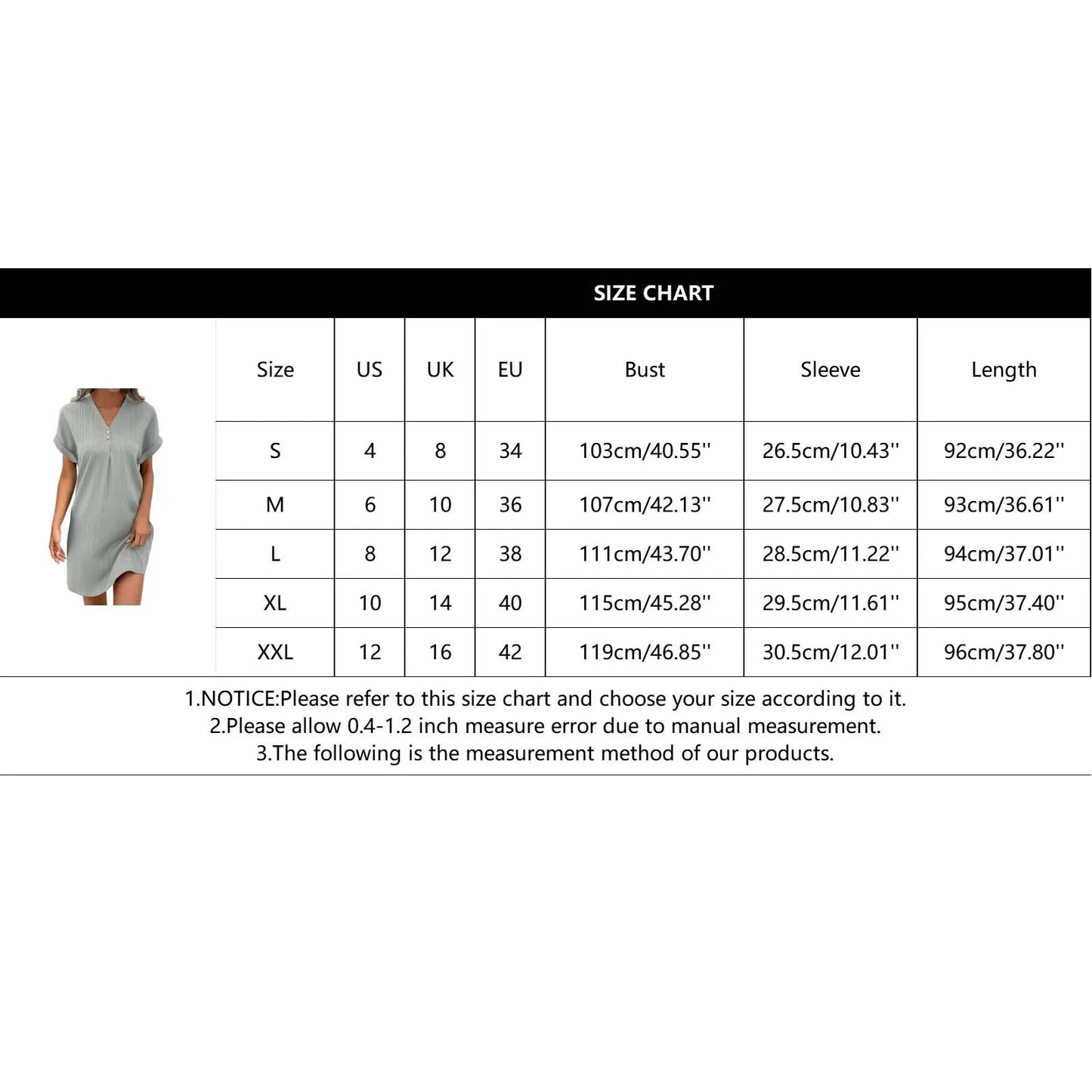 Dresses With Pockets V Neck Solid Color Pullover Comfortable Casual Button