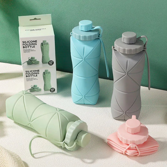 600ML Silicone Folding Water Bottle