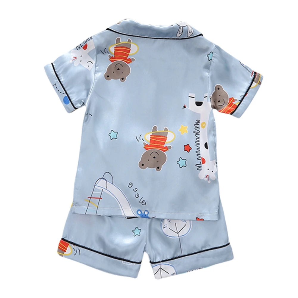 2 pcs  Children's set Cute Cartoon Pajamas 1-6 YRS