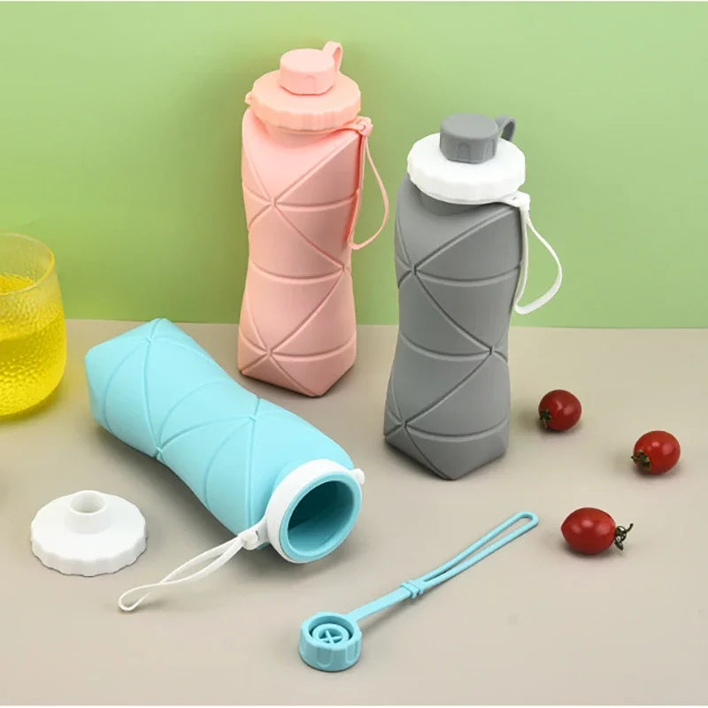 600ML Silicone Folding Water Bottle