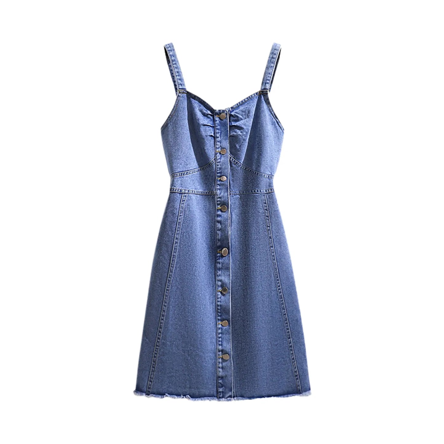 Large Size Women Summer Denim Dress Sleeveless  3XL 4XL 5XL 6XL