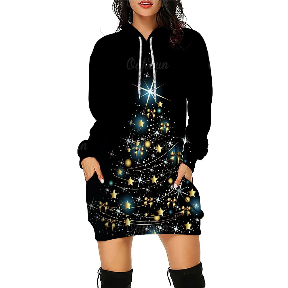 Women's Hoodies Dress New Funny Pattern Sweater