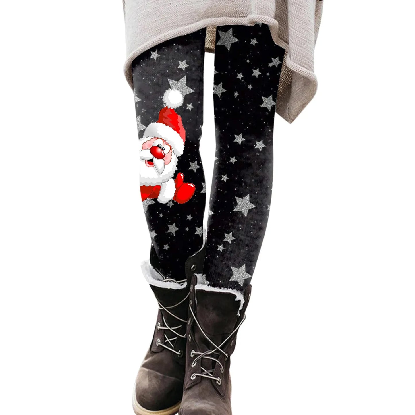 Leggings For Women Tummy Control Christmas Cartoon