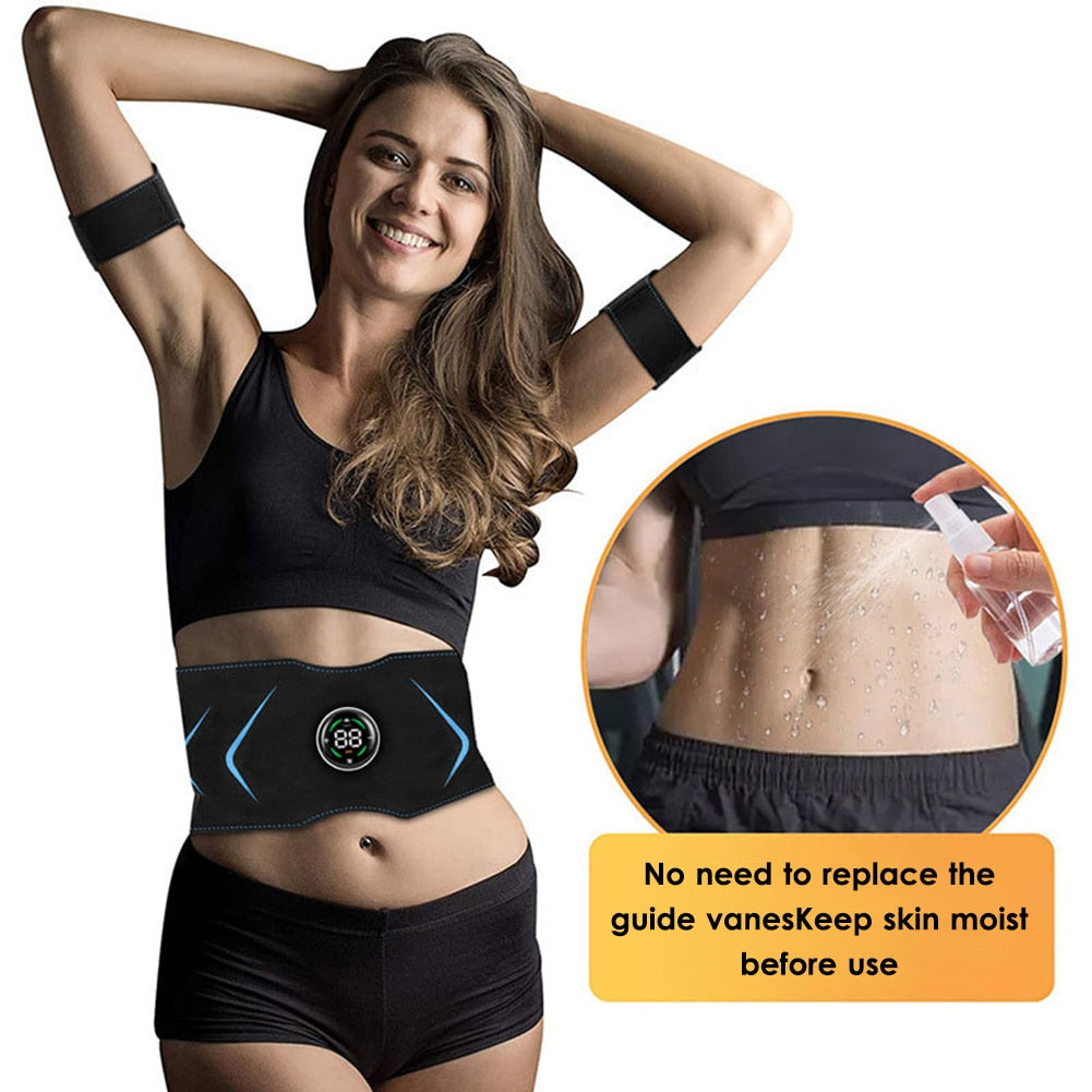 Abdominal Toning Belt 10 Modes 39 Intensity Levels Ab Silicone Gel