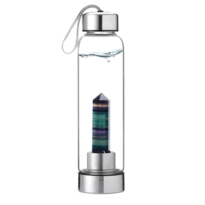 Drink Water Bottle Crystal Healing Energy Stone Glass - peterkaczconnect