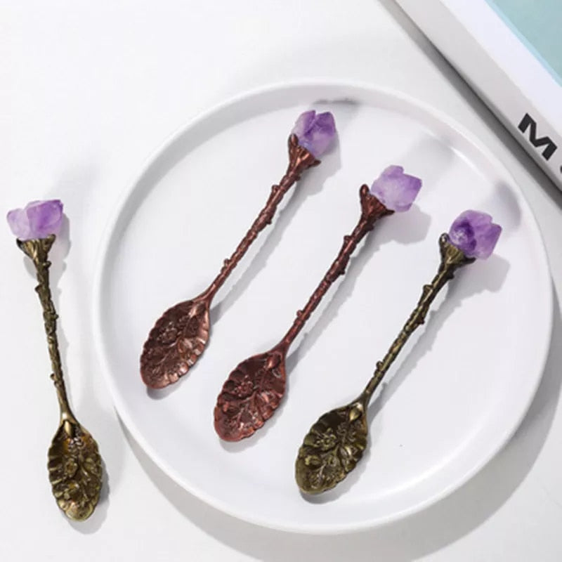 Amethyst Geode Teaspoon For Cup Mug Bowl - peterkaczconnect