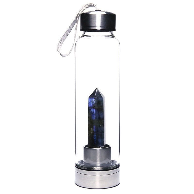 Drink Water Bottle Crystal Healing Energy Stone Glass - peterkaczconnect