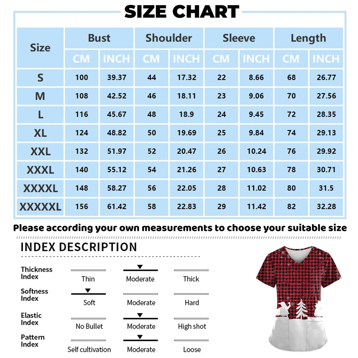 Plus Size Women Short Sleeve V Neck Christmas Cartoon Pattern Top