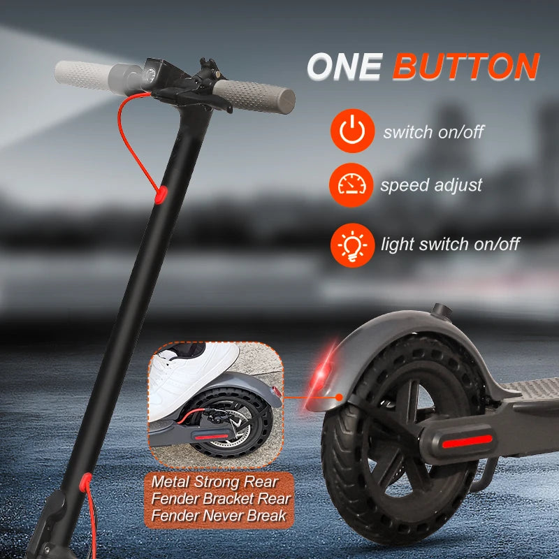 Smart Adult Scooter Shock Absorption Anti-skid Folding Electric Scooter