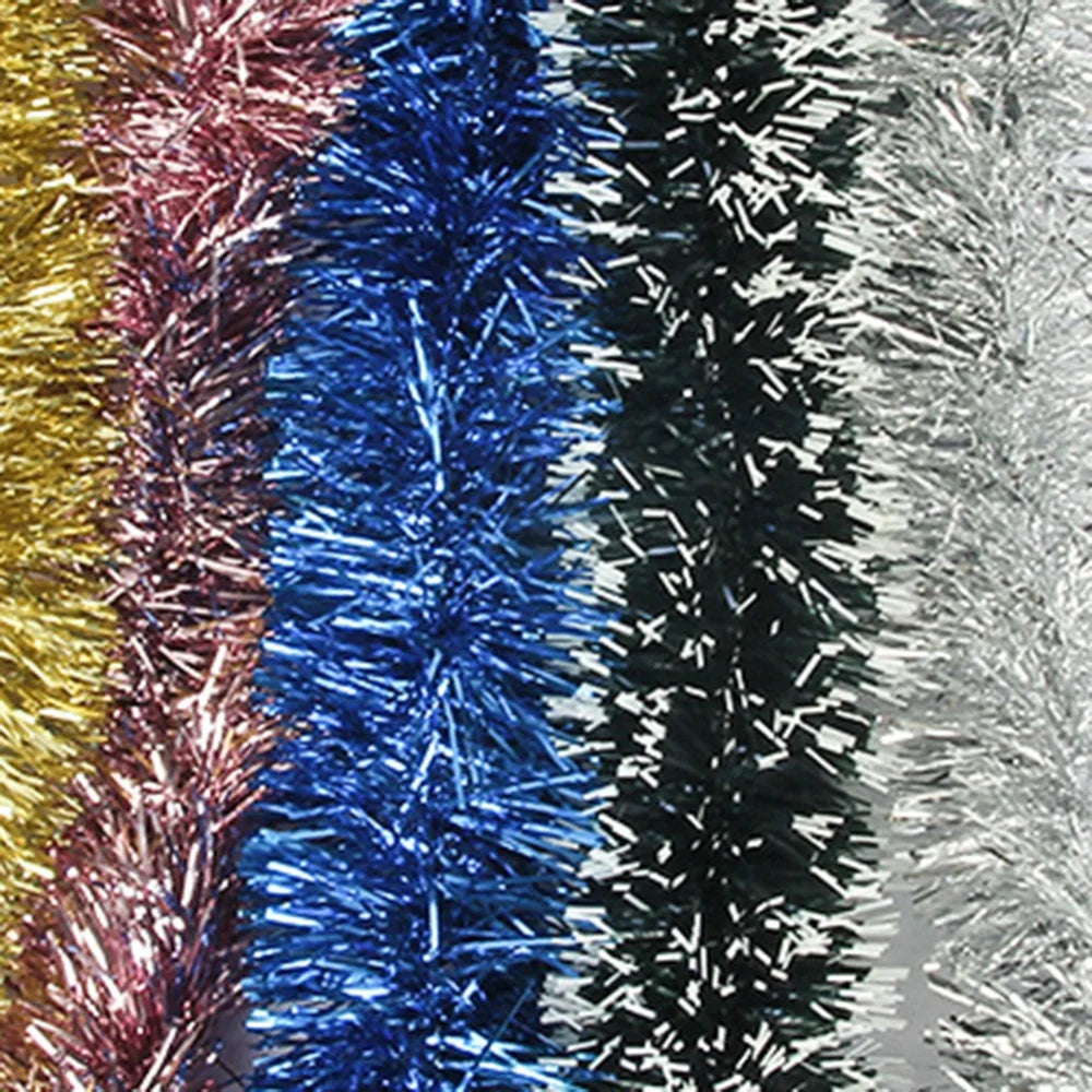 5M Foil Tinsel Ribbon Garland Xmas Tree Wrapping